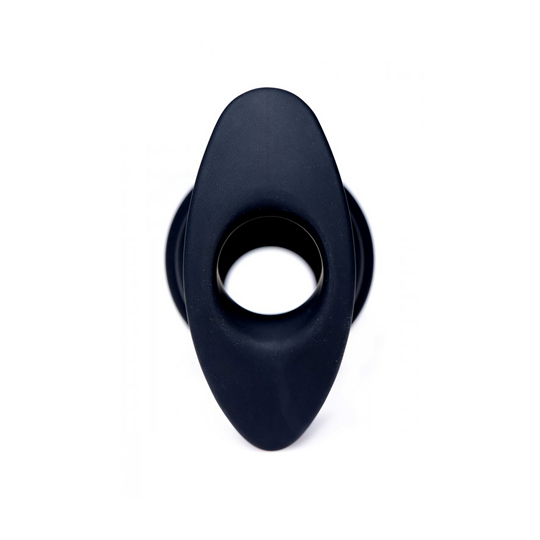 Analplug Hive hohl gerippt Schwarz 8,3 x Ø 6,2 cm