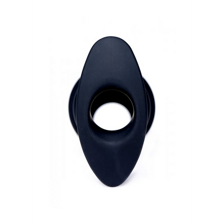 Analplug Hive hohl gerippt Schwarz 8,3 x Ø 6,2 cm