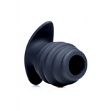 Analplug Hive hohl gerippt Schwarz 8,3 x Ø 6,2 cm