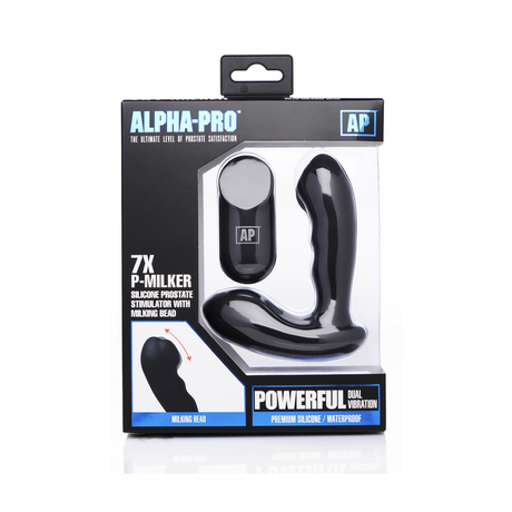 Prostata-Stimulator P-Milker mit 7 Geschwindigkeiten Schwarz 9,6 cm