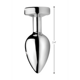 Analplug leuchtend Silber 8,9 cm