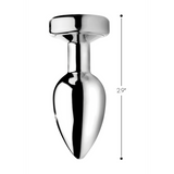 Analplug leuchtend Silber 8,9 cm