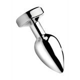 Analplug leuchtend Silber 8,9 cm