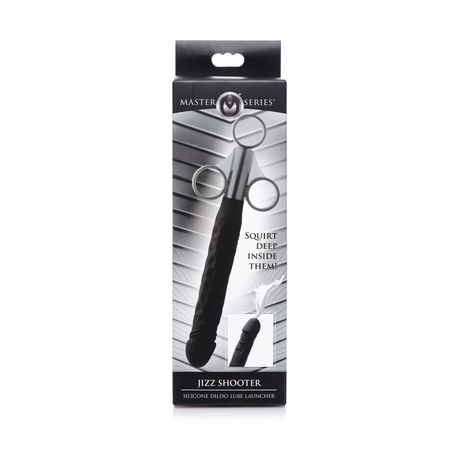 Dildo Jizz Shooter Silikon mit Gleitgel-Applikator Schwarz 12,4 x Ø 2,2 cm