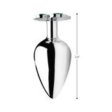 Analplug Lucky Clover mit Schmuckstein Silber