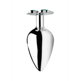 Analplug Lucky Clover mit Schmuckstein Silber