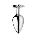 Analplug Lucky Clover mit Schmuckstein Silber