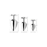 Analplug Lucky Clover mit Schmuckstein Silber