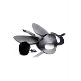 Analplug-Set Bunny Tail mit Maske Schwarz