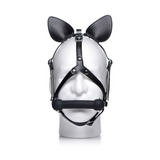 Harness Dunkles Pferd Ponykopf mit Silikongebiss Schwarz