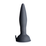 Analplug Turbo Ass-Spinner Silikon mit Fernbedienung Schwarz 13,5 cm