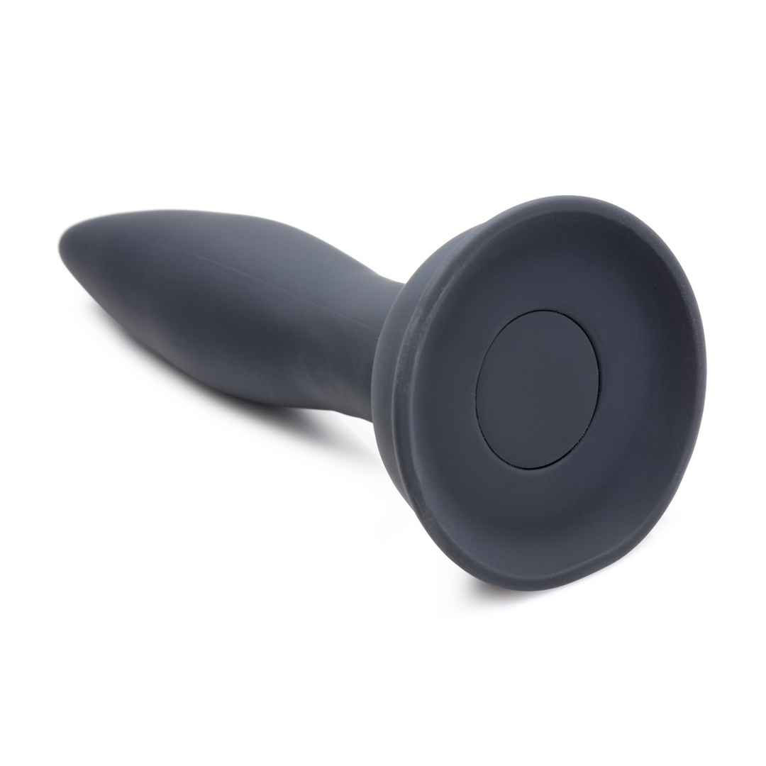 Analplug Turbo Ass-Spinner Silikon mit Fernbedienung Schwarz 13,5 cm
