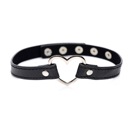 Halskette Dunkles Herz Choker Schwarz 44 cm