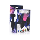 Analplug Silikon mit Vibration und LED Schwarz