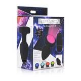 Analplug Silikon mit Vibration und LED Schwarz