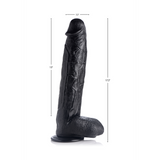 Dildo Raging Rhino mit Adern Schwarz