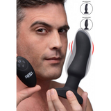 Analplug aufblasbar gebogen vibrierend Silikon Schwarz 13,1 cm