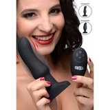 Analplug aufblasbar gebogen vibrierend Silikon Schwarz 13,1 cm