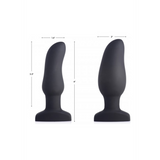 Analplug aufblasbar gebogen vibrierend Silikon Schwarz 13,1 cm