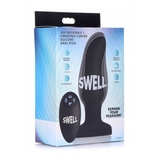 Analplug aufblasbar gebogen vibrierend Silikon Schwarz 13,1 cm