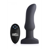 Analplug aufblasbar gebogen vibrierend Silikon Schwarz 13,1 cm