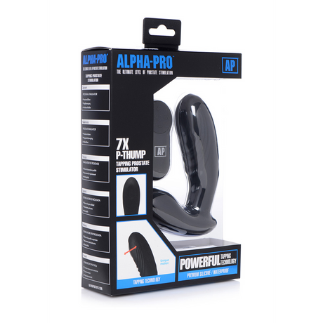 Prostata-Vibrator P-Thump mit Klopffunktion, Fernbedienung und 7 Geschwindigkeiten Schwarz 11,2 cm