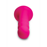 Dildo gewellt quetschbar Pink 16,2 cm