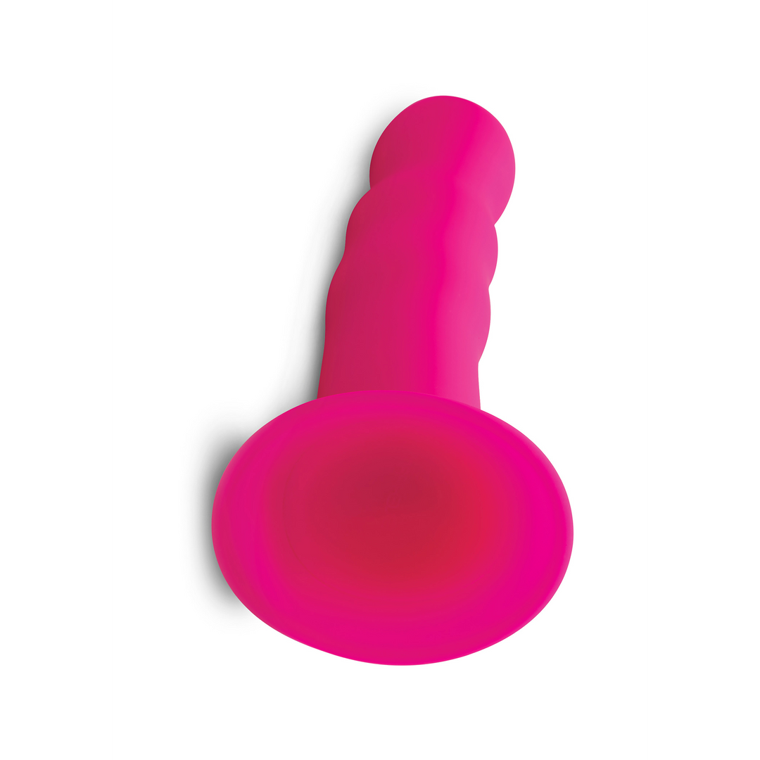 Dildo gewellt quetschbar Pink 16,2 cm