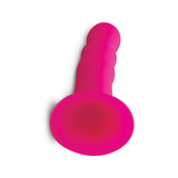 Dildo gewellt quetschbar Pink 16,2 cm