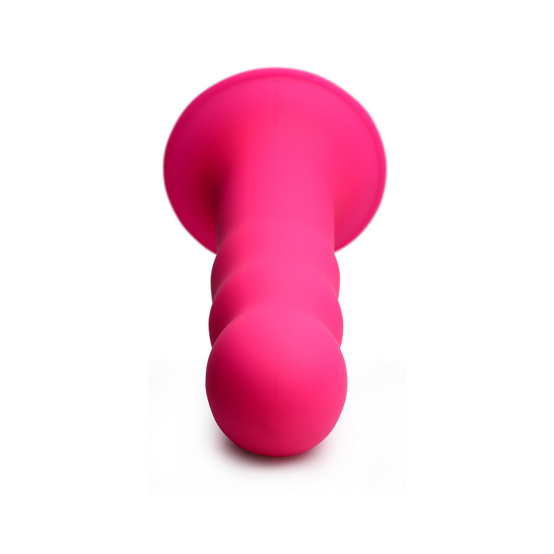 Dildo gewellt quetschbar Pink 16,2 cm