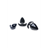 Analplug-Set Triple Spades 3 Teile Schwarz 11,3 cm