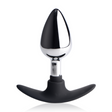 Analplug Dunkler Eindringling Metall und Silikon Silber – Ansicht 8