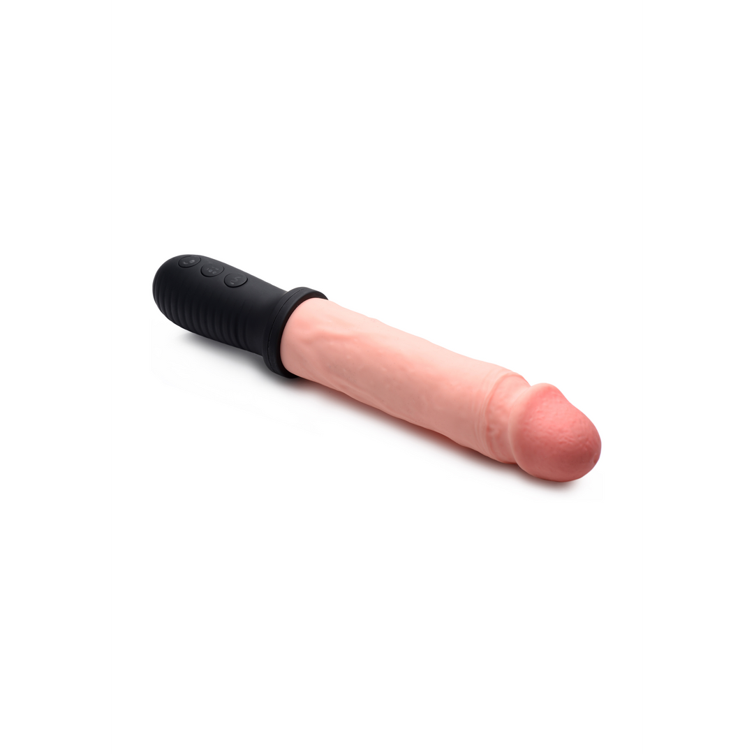 Realistischer Vibrator Auto Pounder stoßend mit Griff Hautfarbe 16,9 cm