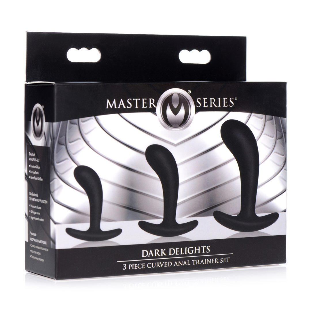Anal-Set Dunkle Freuden gebogen 3 Teile Schwarz