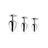 Analplug Regenbogen-Prisma Herz Multicolor