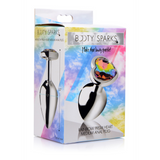 Analplug Regenbogen-Prisma Herz Multicolor
