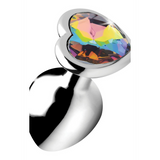 Analplug Regenbogen-Prisma Herz Multicolor