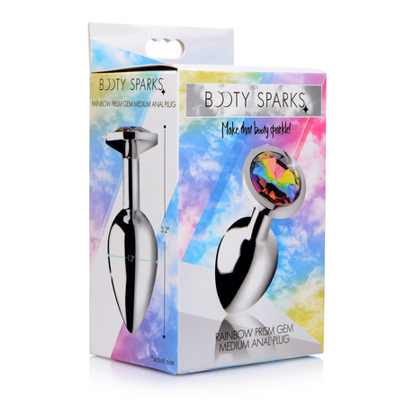 Analplug Regenbogen-Prisma Multicolor