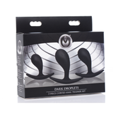 Anal-Set Dunkle Tropfen gebogen 3 Teile Schwarz 6,5 x Ø 8 cm