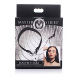 Choker Lock-It mit Herzschloss und Schlüssel Schwarz