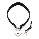 Choker Lock-It mit Herzschloss und Schlüssel Schwarz