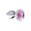Analplug Booty Sparks Glas mit Schmuckstein Pink – Ansicht 3