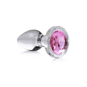 Analplug Booty Sparks Glas mit Schmuckstein Pink – Ansicht 3