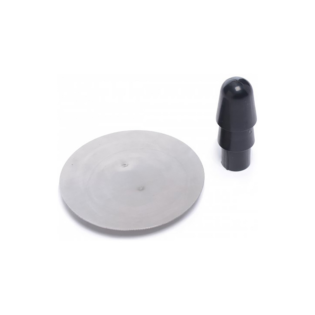 Spreizstange mit Fußgelenkmanschetten und Analdildo Silber