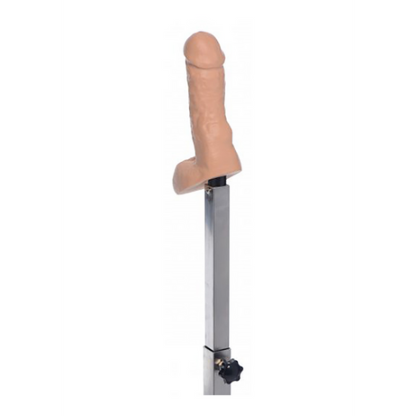 Spreizstange mit Fußgelenkmanschetten und Analdildo Silber
