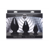 Analplug-Set Triple Cones 3 Teile Schwarz