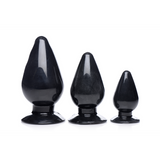 Analplug-Set Triple Cones 3 Teile Schwarz
