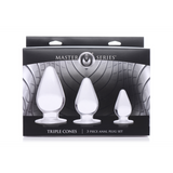 Analplug-Set Triple Cones 3 Teile Schwarz