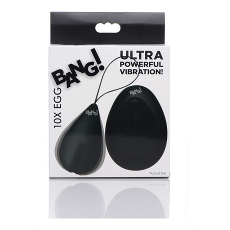 Vibro-Ei Silikon mit 10 Geschwindigkeiten Schwarz 6,2 cm