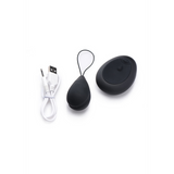 Vibro-Ei Silikon mit 10 Geschwindigkeiten Schwarz 6,2 cm